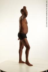 Underwear Man Black Standing poses - ALL Average Bald Black Standing poses - simple Academic